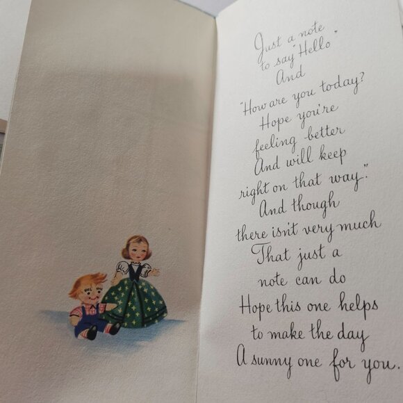 50s Greeting Cards Congratulations baby get well theme set/7 vtg pastel ephemera - Picture 12 of 12